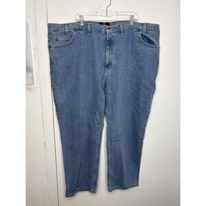 Redhead Jeans Mens 52 Relaxed Fit Light Wash Straight Country Ranch Casual